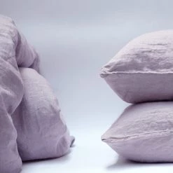 Area Camille Lilac Linen Duvet Cover Modern Bedroom