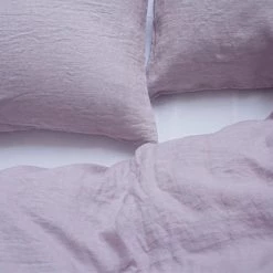 Area Camille Lilac Linen Duvet Cover Modern Bedroom