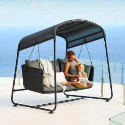 Cane-Line Cave Outdoor Swing Sofa