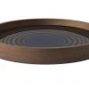 Ethnicraft Glass Valet Tray-Round Wooden Rim