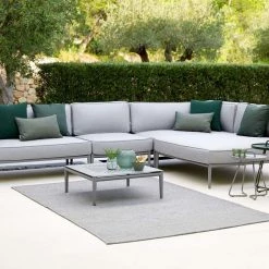 Cane-Line Conic Daybed Module In Light Grey AirTouch Cushion Set