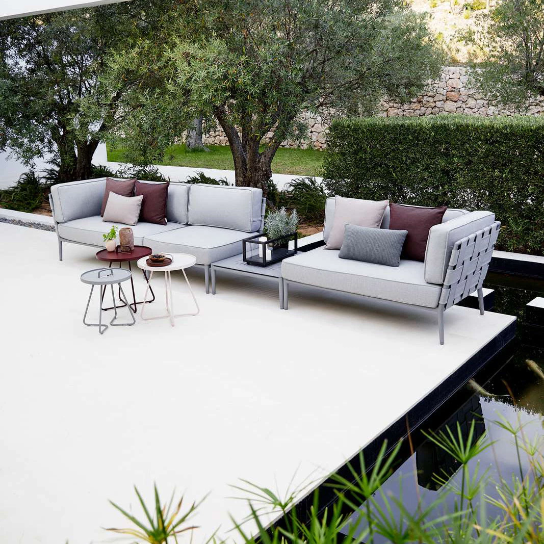 Cane-Line Conic Outdoor 1-Seater Module Chair In Light Grey AirTouch Cushion Set 3 Cane-Line Conic Outdoor 1-Seater Module Chair In Light Grey AirTouch Cushion Set