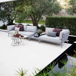 Cane-Line Conic Outdoor 1-Seater Module Chair In Grey AirTouch Cushion Set