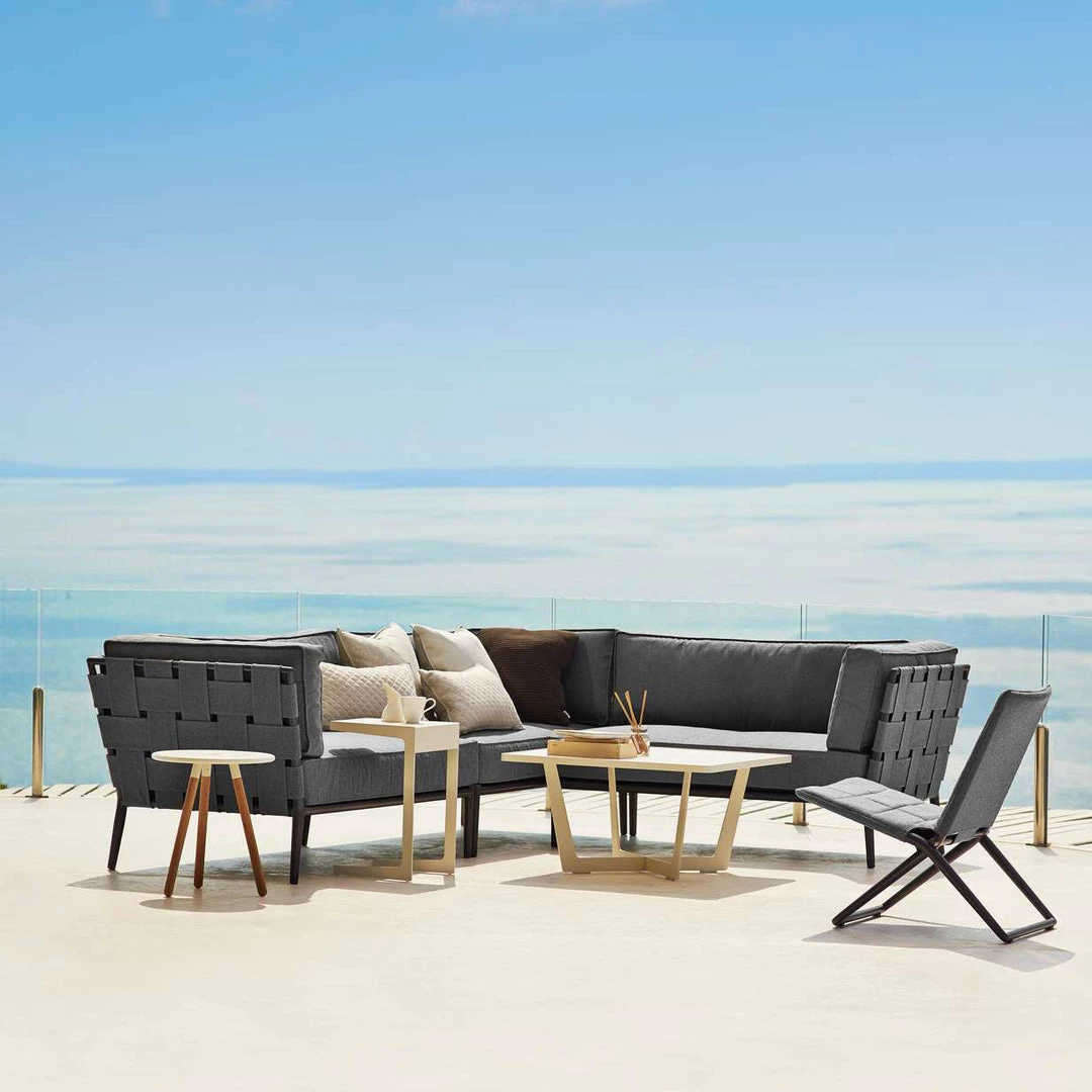 Cane-Line Conic Outdoor 2-Seater Module Sofa In Light Grey AirTouch Cushion Set 5 Cane-Line Conic Outdoor 2-Seater Module Sofa In Light Grey AirTouch Cushion Set