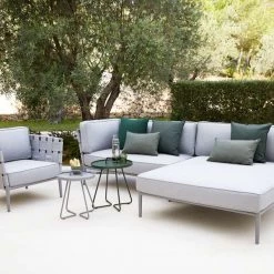 Cane-Line Conic Outdoor 2-Seater Module Sofa In Light Grey AirTouch Cushion Set 18 Cane-Line Conic Outdoor 2-Seater Module Sofa In Light Grey AirTouch Cushion Set