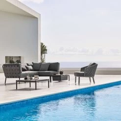 Cane-Line Conic Outdoor 2-Seater Module Sofa In Light Grey AirTouch Cushion Set 21 Cane-Line Conic Outdoor 2-Seater Module Sofa In Light Grey AirTouch Cushion Set