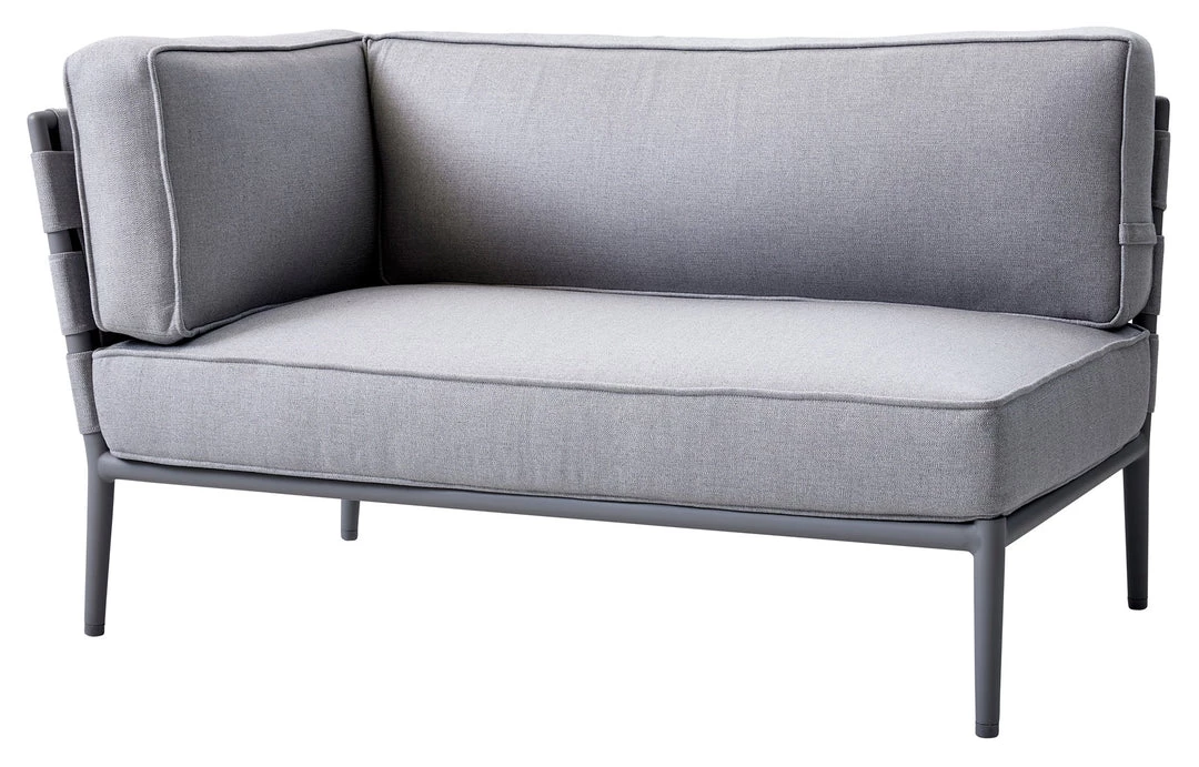 Cane-Line Conic Outdoor 2-Seater Module Sofa In Light Grey AirTouch Cushion Set 12 Cane-Line Conic Outdoor 2-Seater Module Sofa In Light Grey AirTouch Cushion Set