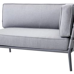 Cane-Line Conic Outdoor 2-Seater Module Sofa In Light Grey AirTouch Cushion Set 23 Cane-Line Conic Outdoor 2-Seater Module Sofa In Light Grey AirTouch Cushion Set