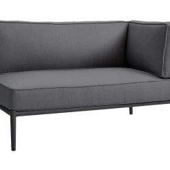 Cane-Line Conic Outdoor 2-Seater Module Sofa In Grey AirTouch Cushion Set