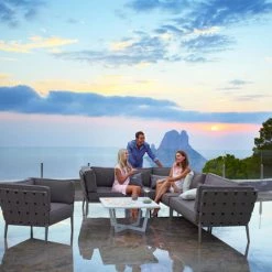 Cane-Line Conic Outdoor Lounge Chair In Light Grey AirTouch Cushion Set 15 Cane-Line Conic Outdoor Lounge Chair In Light Grey AirTouch Cushion Set