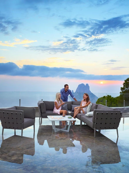 Cane-Line Conic Outdoor Lounge Chair In Light Grey AirTouch Cushion Set 9 Cane-Line Conic Outdoor Lounge Chair In Light Grey AirTouch Cushion Set