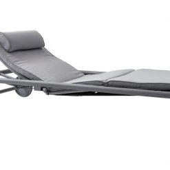 Cane-Line Conic Sunbed With Gas Spring In Light Grey AirTouch Cushion Set
