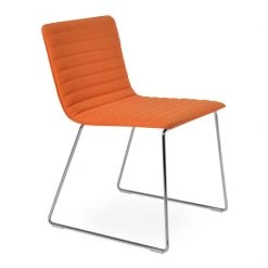 SohoConcept Modern Dining Corona Full Upholstery Handle Back Wire Dining Chair
