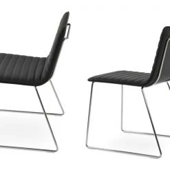 SohoConcept Modern Dining Corona Full Upholstery Handle Back Wire Dining Chair