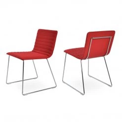 SohoConcept Modern Dining Corona Full Upholstery Handle Back Wire Dining Chair