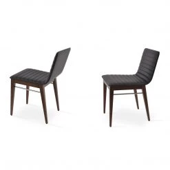 SohoConcept Modern Dining Corona Full Upholstery Wood Dining Chair