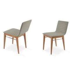 SohoConcept Modern Dining Corona Full Upholstery Wood Dining Chair