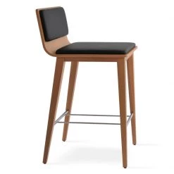 SohoConcept Corona Wood Counter Stool
