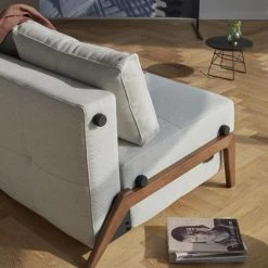 Innovation Cubed Sofa Bed With Dark Wood Legs Modern Living