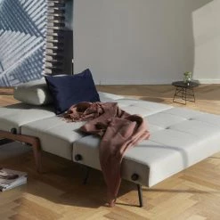Innovation Cubed Sofa Bed With Dark Wood Legs Modern Living