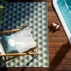 Pappelina Dana Army & Pale Turquoise & Vanilla Rug Rugs