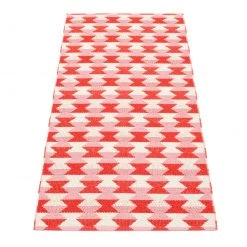 Pappelina Dana Coral Red & Piglet & Vanilla Runner Rug