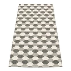 Pappelina Rugs Dana Warm Grey & Charcoal & Vanilla Runner Rug