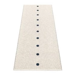 Pappelina Peg Dark Blue & Linen Runner Rug