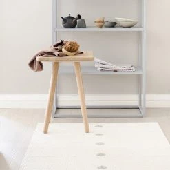Pappelina Peg Dark Linen & Vanilla Runner Rug