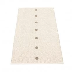 Pappelina Peg Dark Linen & Vanilla Runner Rug