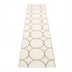 Pappelina Boo Dark Olive & Vanilla Runner Rug