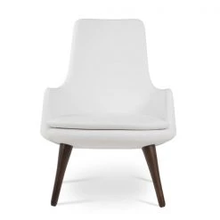 SohoConcept Modern Living Dervish Wood Lounge High Back Chair