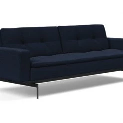 Innovation Modern Living Dublexo Black Pin Sofa Bed With Arms