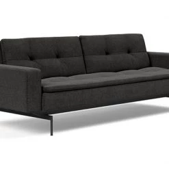 Innovation Modern Living Dublexo Black Pin Sofa Bed With Arms