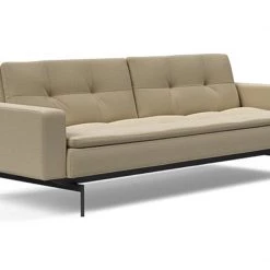 Innovation Modern Living Dublexo Black Pin Sofa Bed With Arms