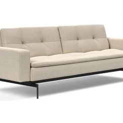 Innovation Modern Living Dublexo Black Pin Sofa Bed With Arms
