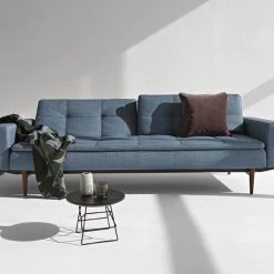 Innovation Dublexo Styletto Dark Wood Sofa Bed With Arms Modern Living