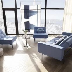 Innovation Dublexo Styletto Dark Wood Sofa Bed With Arms Modern Living