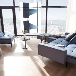 Innovation Dublexo Styletto Dark Wood Sofa Bed With Arms Modern Living