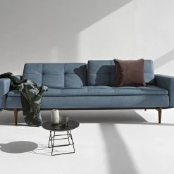 Innovation Dublexo Styletto Dark Wood Sofa Bed With Arms Modern Living