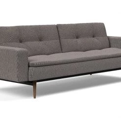 Innovation Dublexo Styletto Dark Wood Sofa Bed With Arms Modern Living