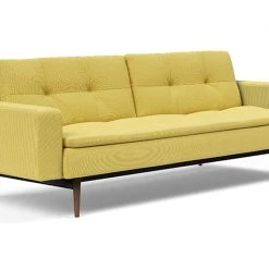 Innovation Dublexo Styletto Dark Wood Sofa Bed With Arms Modern Living