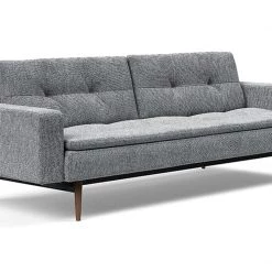 Innovation Dublexo Styletto Dark Wood Sofa Bed With Arms Modern Living