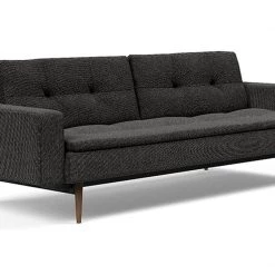 Innovation Dublexo Styletto Dark Wood Sofa Bed With Arms Modern Living