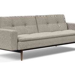 Innovation Dublexo Styletto Dark Wood Sofa Bed With Arms Modern Living