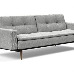 Innovation Dublexo Styletto Dark Wood Sofa Bed With Arms Modern Living