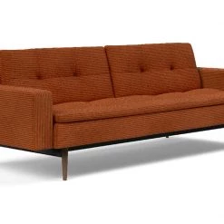 Innovation Dublexo Styletto Dark Wood Sofa Bed With Arms Modern Living