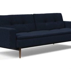 Innovation Dublexo Styletto Dark Wood Sofa Bed With Arms Modern Living