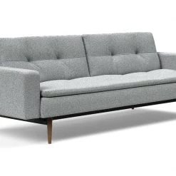 Innovation Dublexo Styletto Dark Wood Sofa Bed With Arms Modern Living