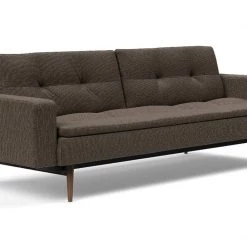 Innovation Dublexo Styletto Dark Wood Sofa Bed With Arms Modern Living